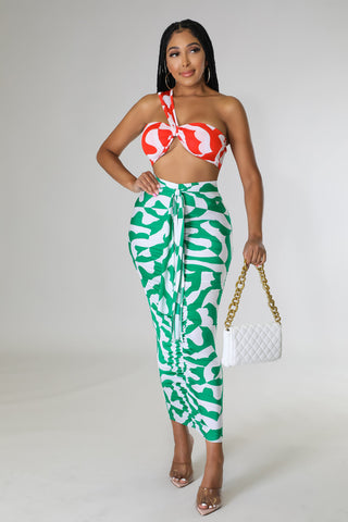 Island Mojitos Skirt Set