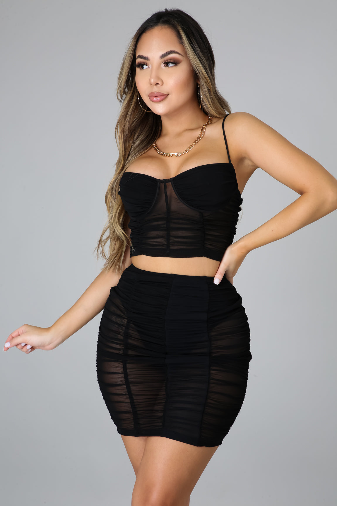 Night Is Young Skirt Set