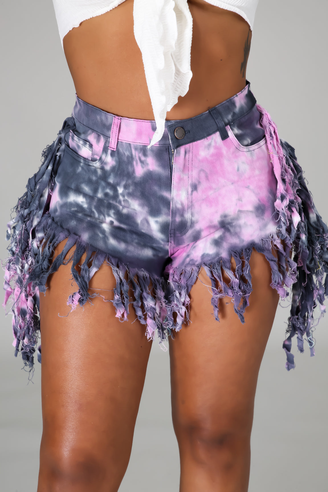 Color Bomb Denim Shorts