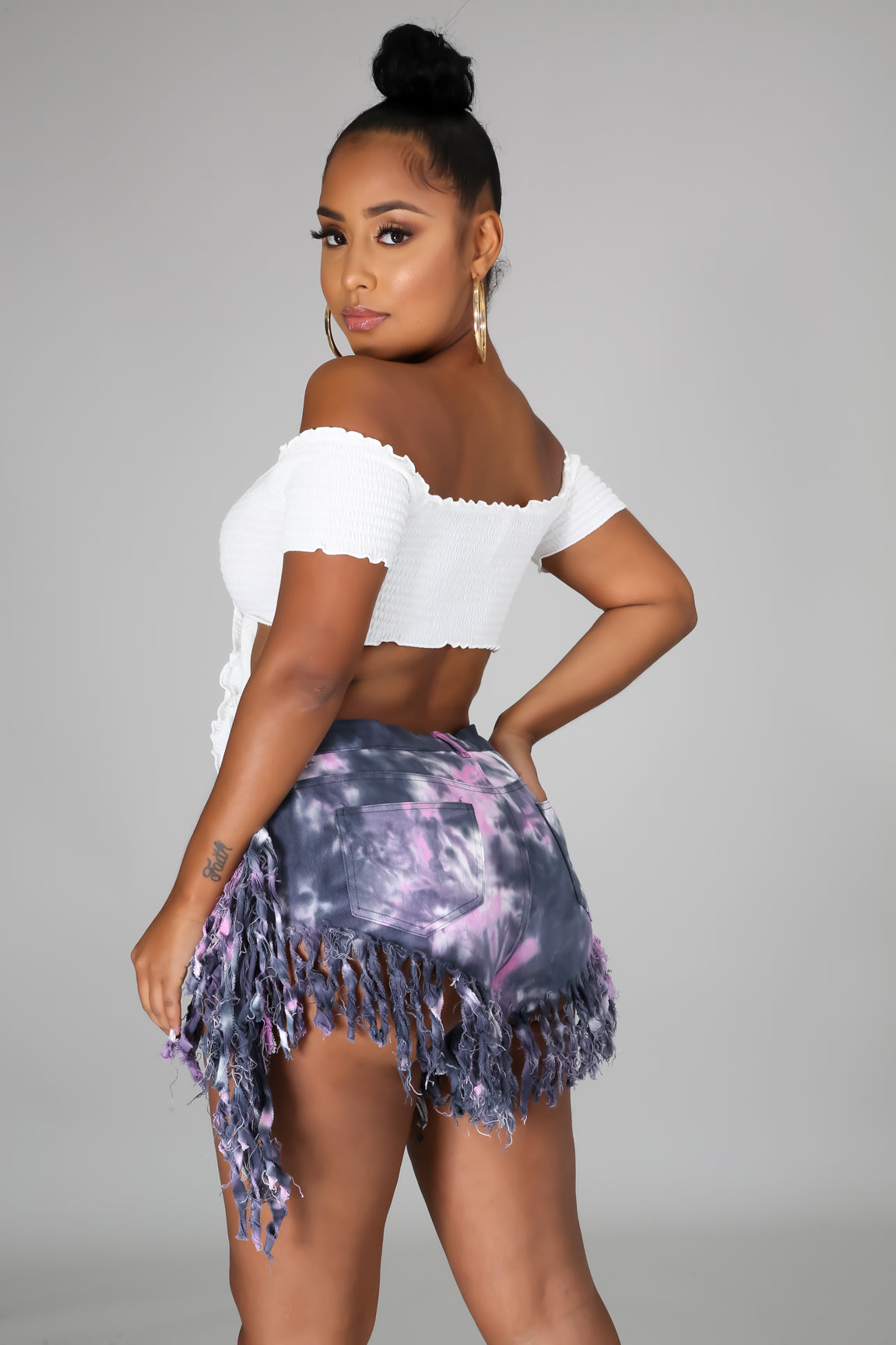 Color Bomb Denim Shorts