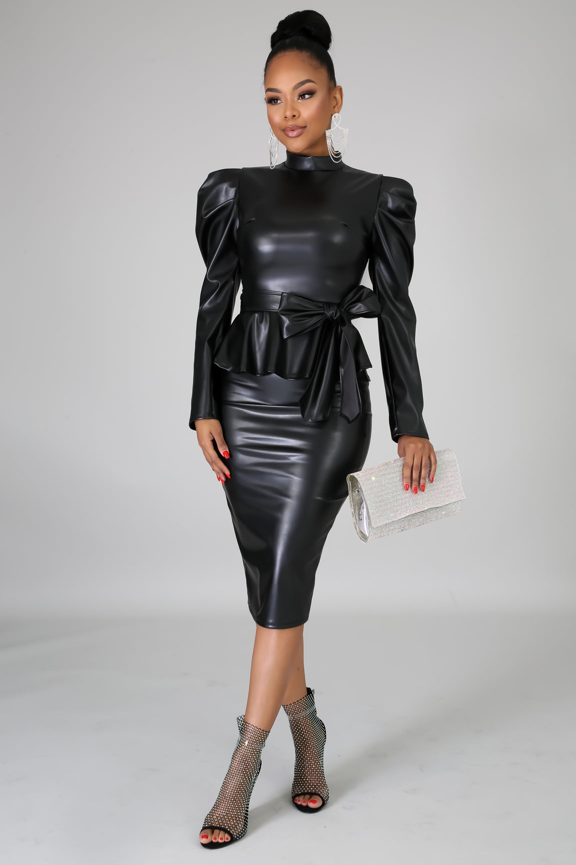 Rhinestone Net Heels