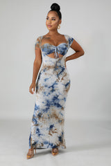 Tie Dye Maxi Dress Set | GitiOnline