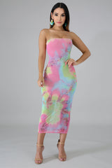 Color Dye Tube Body-Con Dress | GitiOnline