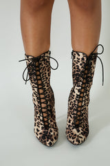 Leopard Strap Mid Calf Boots | GitiOnline