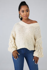 Mamma Knit Corn Sleeves Sweater