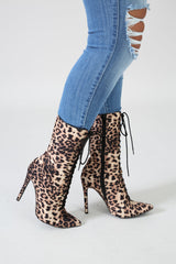 Leopard Strap Mid Calf Boots | GitiOnline