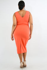 Floral Embroidered Classic Midi Dress