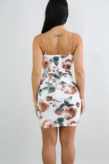 Chain Floral Body-Con Dress