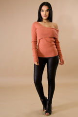 Over Lap Knit Sweater