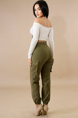 Scallop Button Crop Top