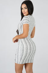 Button Knit Body-Con Dress