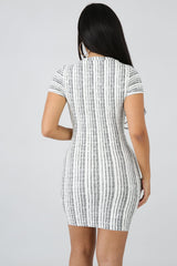 Button Knit Body-Con Dress