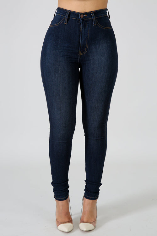 Simple Denim Exposure Jeans | giti online