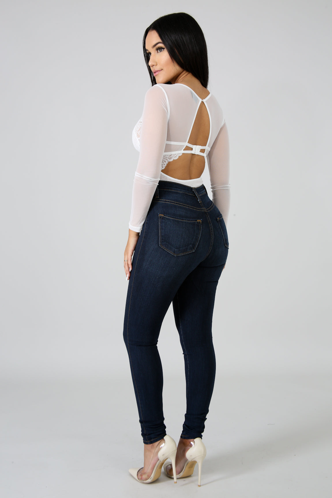 Simple Denim Exposure Jeans | giti online