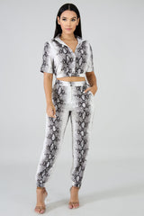 Two Piece Cheetah Pant Set | GitiOnline