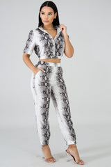 Two Piece Cheetah Pant Set | GitiOnline