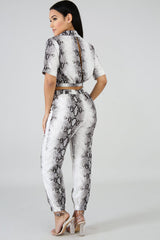 Two Piece Cheetah Pant Set | GitiOnline