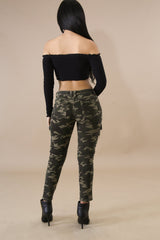 Scallop Button Crop Top