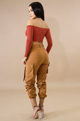 Scallop Button Crop Top