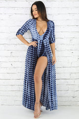 Oceans Waters Tie Dye Maxi Romper