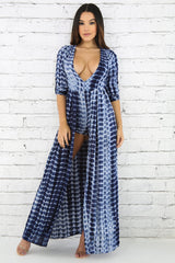 Oceans Waters Tie Dye Maxi Romper