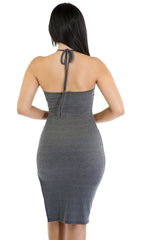 Curvy Open Back Dove Dress