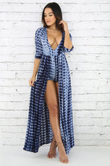 Oceans Waters Tie Dye Maxi Romper