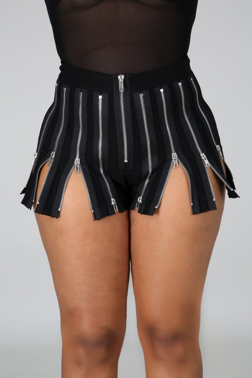 Zip Up Shorts