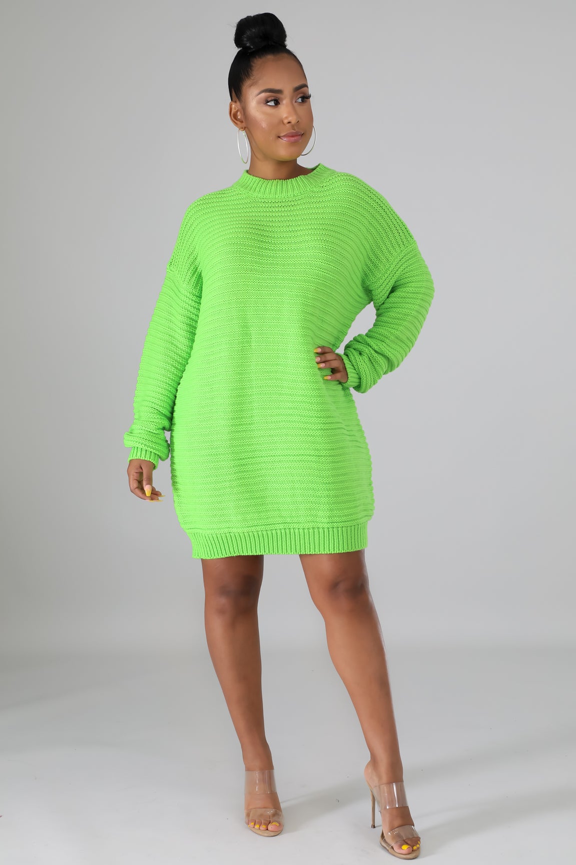 Knit Ribbed Sweater Dress | GitiOnline