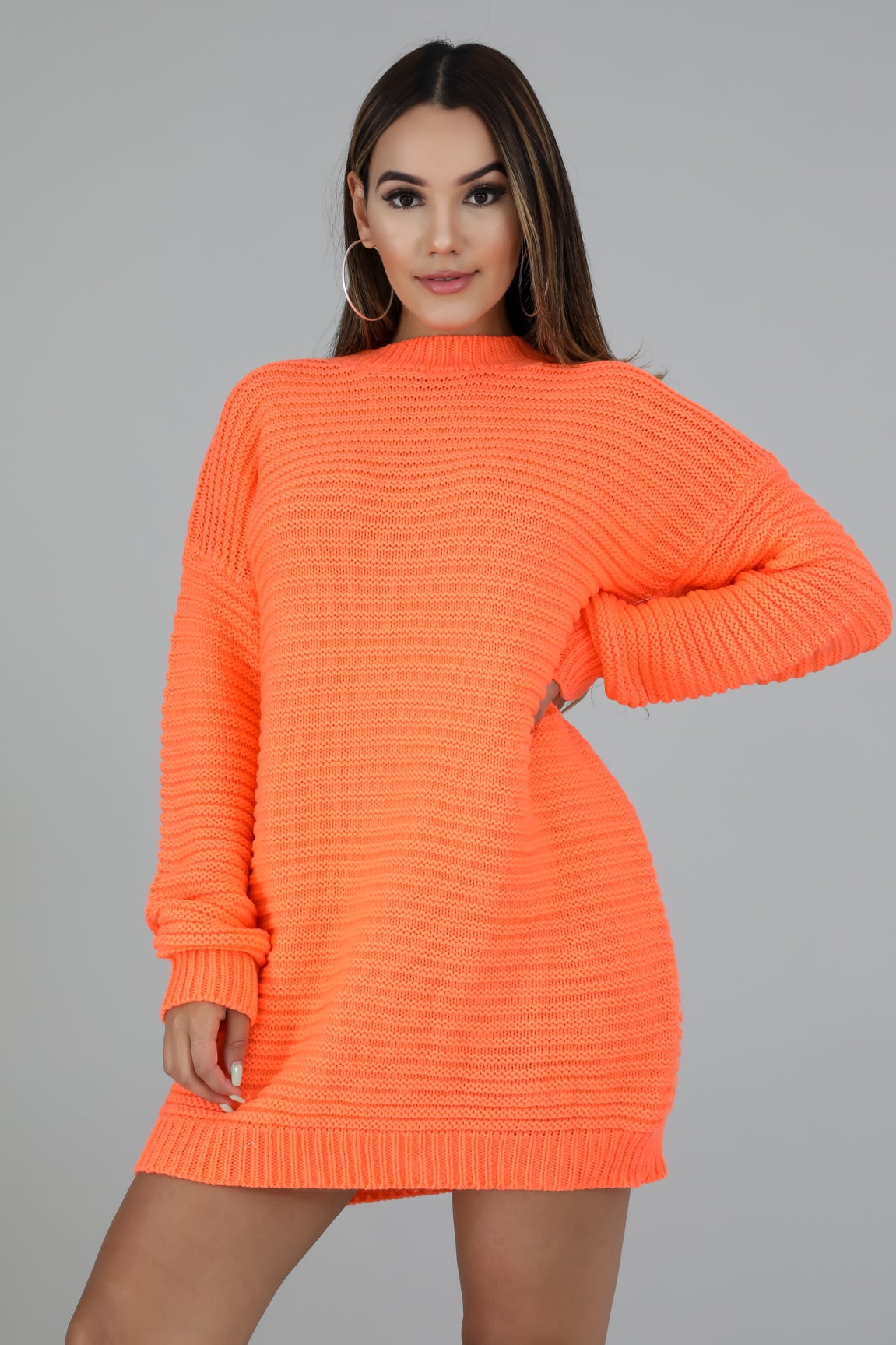 Knit Ribbed Sweater Dress | GitiOnline