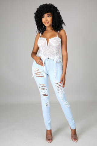 Raw Shred Bell Bottoms Jeans