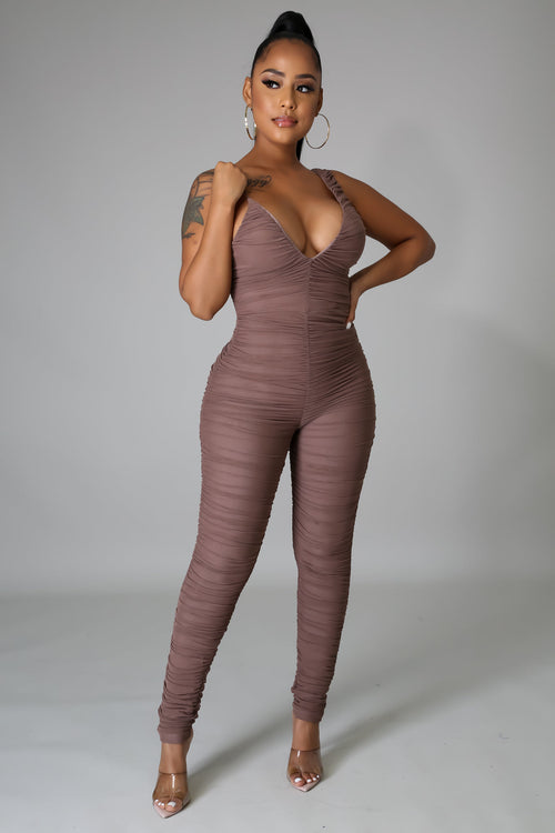 Ruched And Ready Jumpsuit