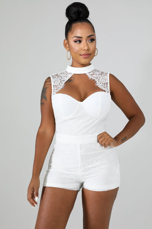 Choker Lace Romper | GitiOnline