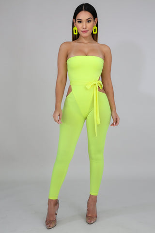 Buckled Neon Lines Jumper