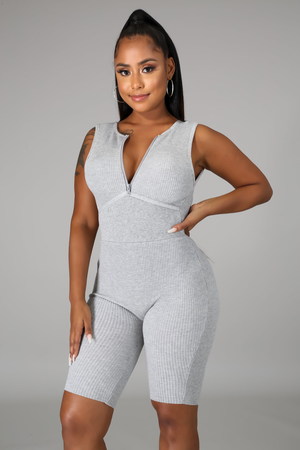 Out And About Ribbed Romper