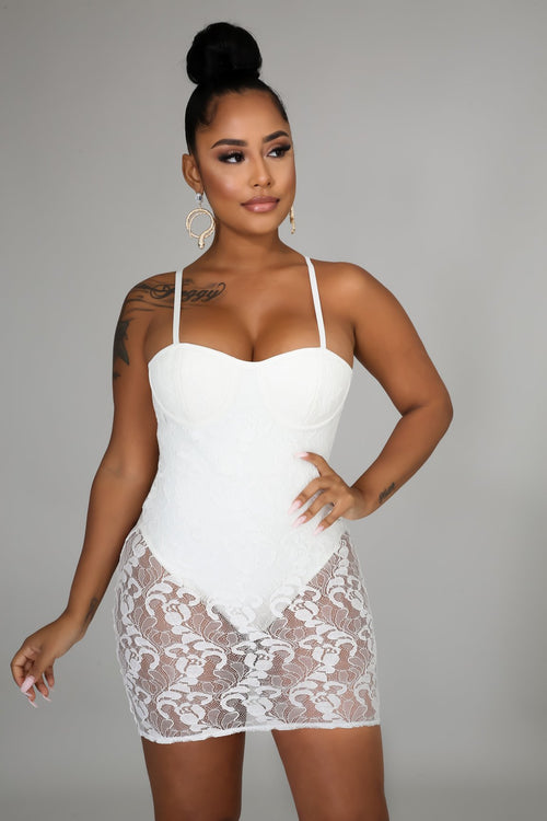 Lace Shine Body-Con Dress | GitiOnline