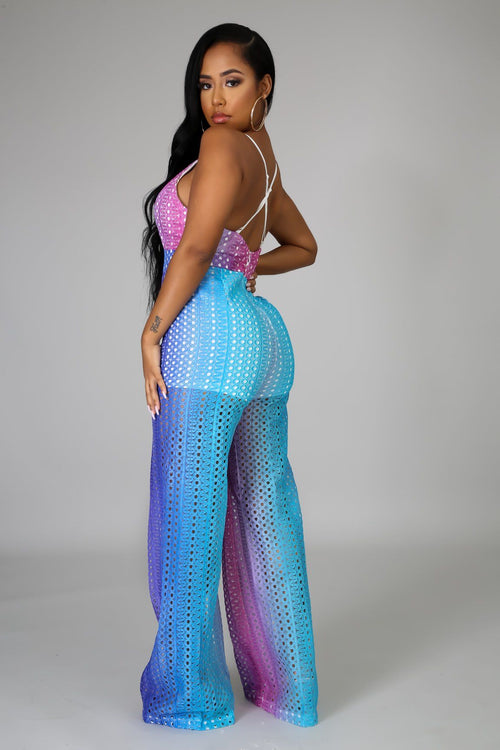 Rainbow Crochet Jumpsuit