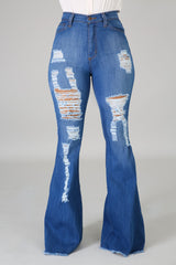 Raw Shred Bell Bottoms Jeans | GitiOnline