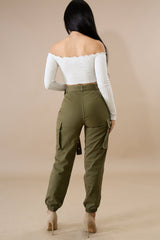 Scallop Button Crop Top