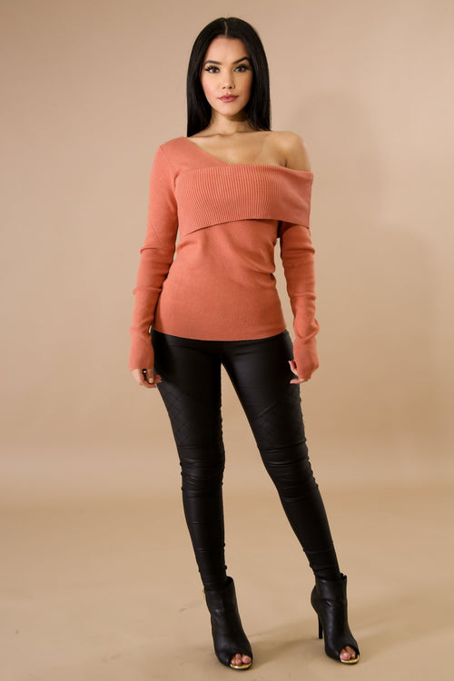 Over Lap Knit Sweater