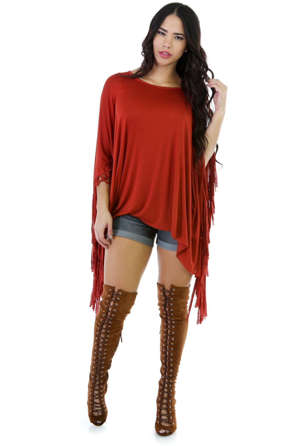Lace Up Thigh High Boots