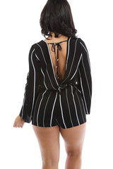 Stripe Purl Romper