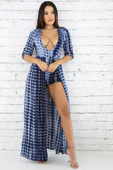 Oceans Waters Tie Dye Maxi Romper